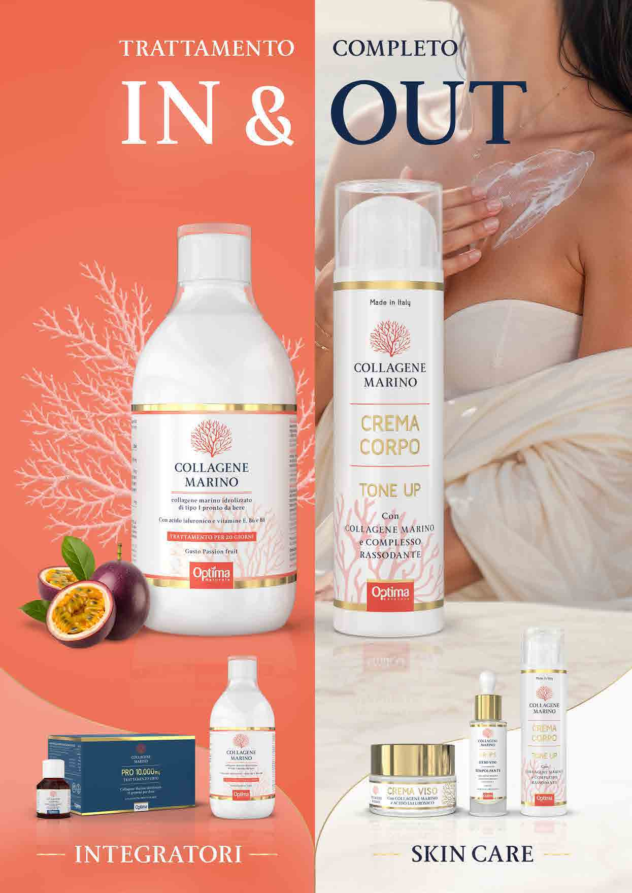 Prodotti della linea Collagene Marino per il trattamento IN & OUT